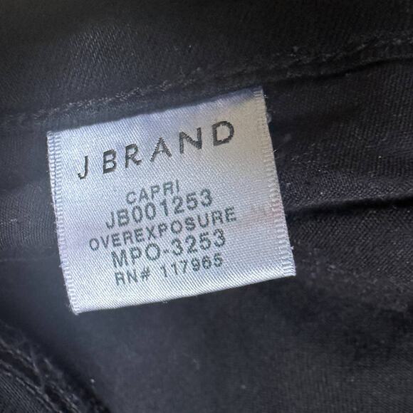 J Brand Revolve Women's Overexposure Distressed Black Ankle Capri Jeans‎ Size 26 - Picture 7 of 11